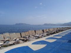 View of the sea from Foro Italico in Palermo, Sicily