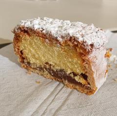 Dolce di San Gaudenzio covered in hazelnuts and chestnut cream