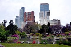 Japanese Garden in Buenos Aires at night