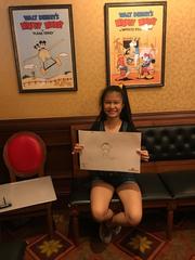 My drawing in Disneyland, Hong Kong