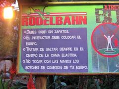 Rodelbahn sign at Parque Mahuida in Santiago, Chile