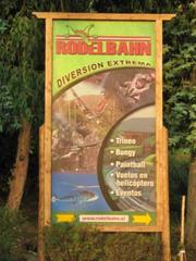 Rodelbahn sign in Parque Mahuida, La Reina, Santiago de Chile, 2009