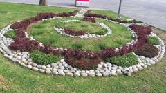 Decorative circle at Parque La Bombilla in San Ángel