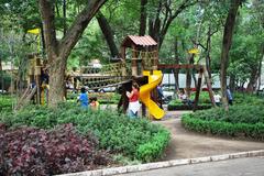 playground at La Bombilla Park in Mexico City