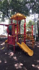 Playground area in Parque La Bombilla in San Ángel, Mexico City