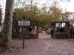 Parc de la Devesa in Girona with French-style gardens and northern entrance