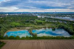 Aerial view of Ginsterpfad nature reserve in Cologne-Weidenpesch