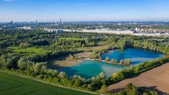 Aerial view of LSG Nordfriedhof and Ginsterpfad-Gelaende nature protected area