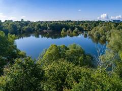 Arial view of LSG Nordfriedhof and Ginsterpfad area