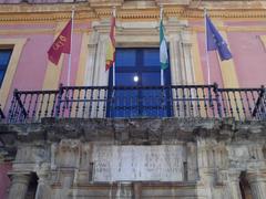 Balcón sobre la portada de Vermondo Resta del Alcázar de Sevilla