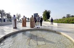 Prime Minister Narendra Modi paying tribute at Wahat Al Karama in UAE