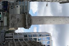 Base of The Monument to the Great Fire of London, 10 August 2014