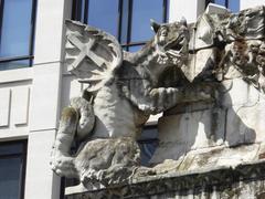 Dragon sculpture on the Monument to the Great Fire of London in the City of London