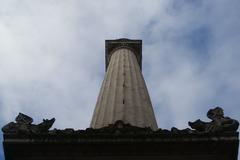 Looking up at the Monument in London