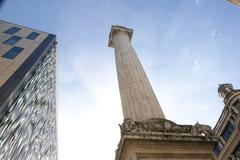 Looking up at the Monument from Fish Street Hill