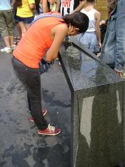 Water fountain at Dundas Square in Toronto, Ontario, Canada