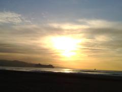 Sunrise at Playa de la Misericordia in Málaga