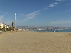 La Misericordia beach in Málaga, Spain