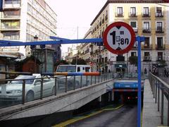 Underground car park at Plaza de Jacinto Benavente in Madrid