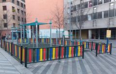 outdoor exercise equipment in Plaza de la Luna Madrid