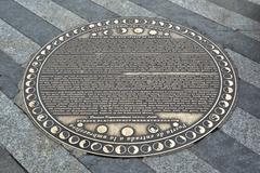 Plaque in Plaza de Santa Maria Soledad Torres Acosta, also known as Plaza de la Luna, Madrid, Spain