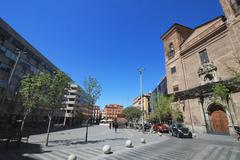 view of Plaza de Santa María Soledad Torres Acosta in Madrid, Spain