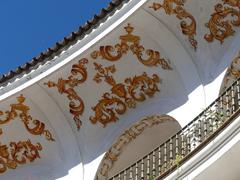 Decorative paintings at Plaza del Cabildo in Seville