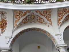 Decorative paintings at Plaza del Cabildo in Seville