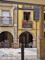 Plaza del Fontán arched arcades in Oviedo