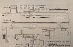 Plan and section of the Conca and Mill of Porte Contarine