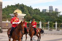 Ceremonial Cavalry Squadron of the Malaysian Armed Forces in front of Istana Negara