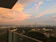 Sunset in Kuala Lumpur with skyline