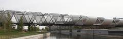 The Arganzuela footbridge over the Arganzuela Park and the rio Manzanares in Madrid, Spain