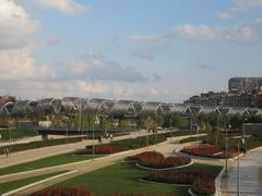 Arganzuela footbridge and park