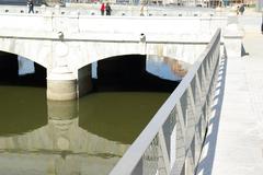 Puente del Rey bridge in Madrid, south side panoramic view