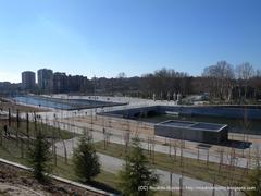 Madrid Río Puente del Rey panoramic view