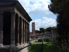 Forum Boarium with Temple of Portunus and Temple of Hercules