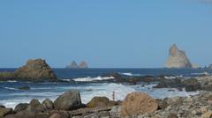 Roques de Anaga from Playa del Roque in Spain