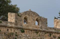 Architectural decoration on the wall of the Fortezza in Rethymno, Crete, Greece