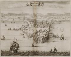 historical map of Retimo fortress from 1688