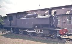 Modern passenger train at Nairobi railway station