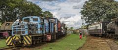 Nairobi Railway Museum with historical trains