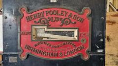 Nameplate on a Henry Pooley & Son scales at the Nairobi Railway Museum