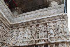 Sculpted dancers on a frieze at Jagdish Temple in Udaipur