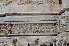 Detailed frieze at Jagdish Temple in Udaipur India