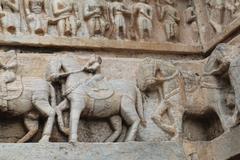 carved frieze of horses at Jagdish Temple