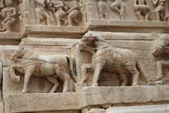 Sculpted frieze of horses at Jagdish Temple, Udaipur