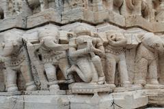 detail of a frieze decorating the walls of the Jagdish Temple in Udaipur, Rajasthan, India