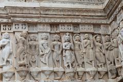 sculpted dancers on Jagdish temple frieze