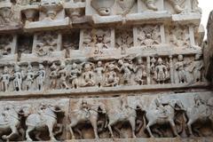 Friezes on the exterior wall of Jagdish Temple in Udaipur, India